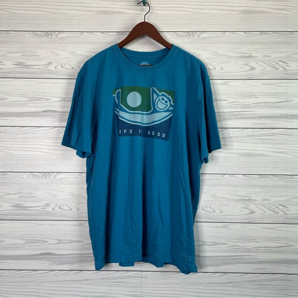 Life Is Good Other - Life is Good Hammock Beach Graphic Print Short Slv Tee Shirt Top Mens SZ XXL 2XL